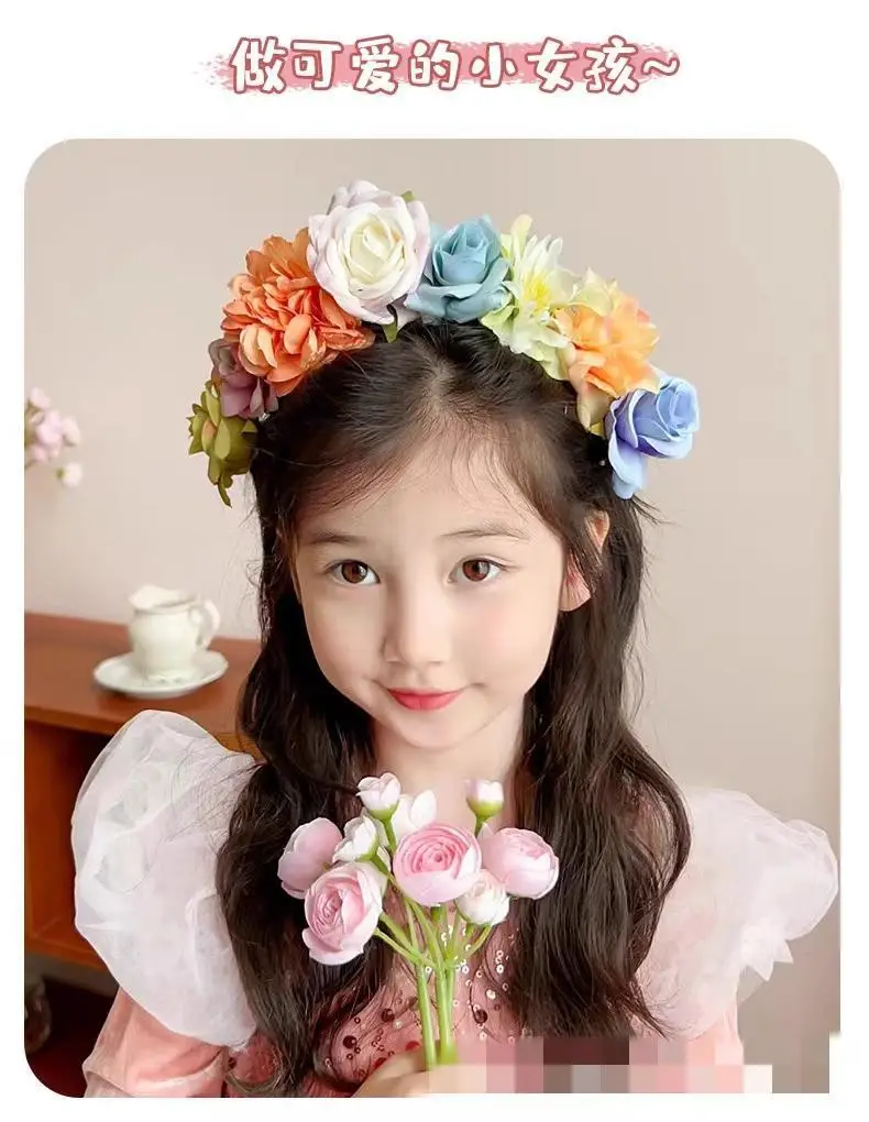 Female Ethnic Flower Hairband Antique Simulation High Color — feature 6