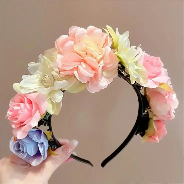 Female Ethnic Flower Hairband Antique Simulation High Color - Image 4