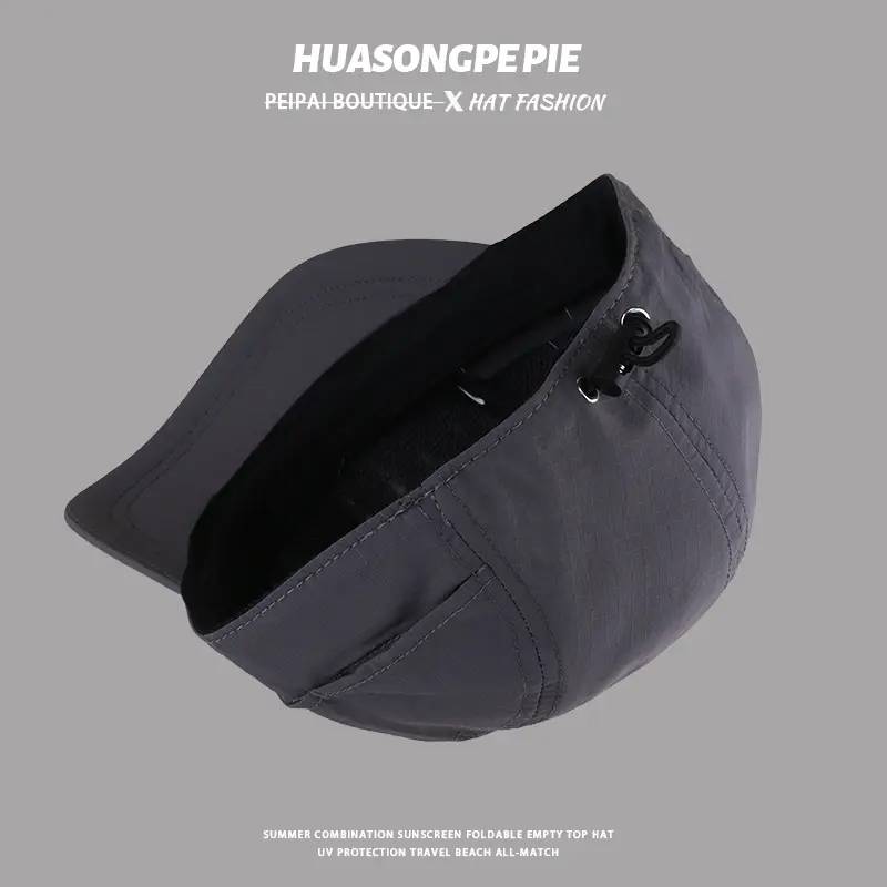 Men's Black Vintage Baseball Cap Solid Color Quick-Drying — feature 9
