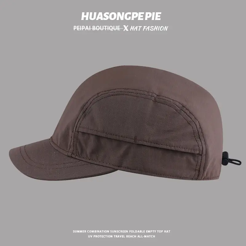 Men's Black Vintage Baseball Cap Solid Color Quick-Drying - Image 4