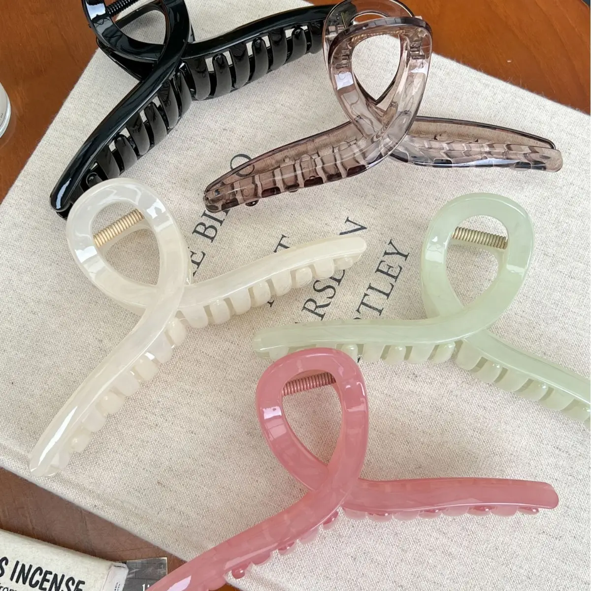 South Korea Vintage Morandi Jelly Hair Clip Large Grab Women Summer Niche Elegant Hairpin Shark Clip - Image 8