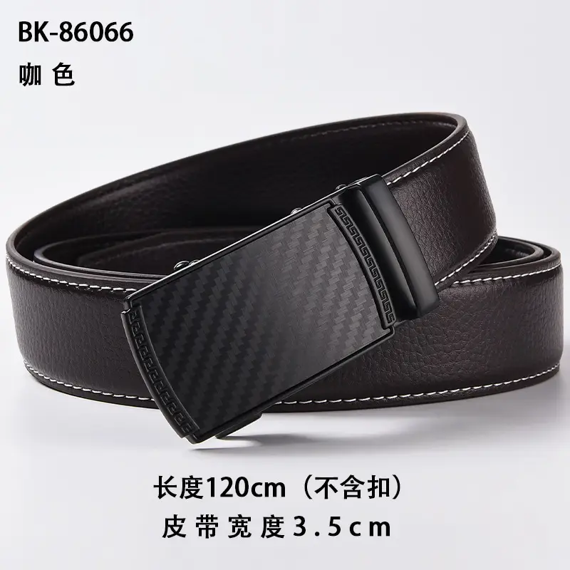 Men's Orange Leather Belt 120cm Black Buckle - Image 7