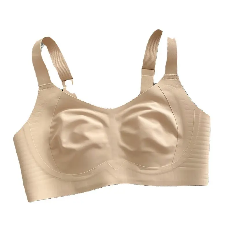 Rabbit Ear Cup Traceless Litching Underwear Summer Thin Large Chest Small Parammary Anti-sagging plus size Soft Support Bra