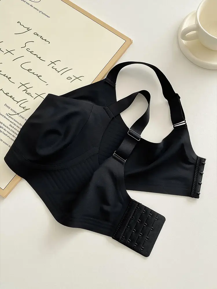 Rabbit Ear Cup Traceless Litching Underwear Summer Thin Large Chest Small Parammary Anti-sagging plus size Soft Support Bra — feature 8