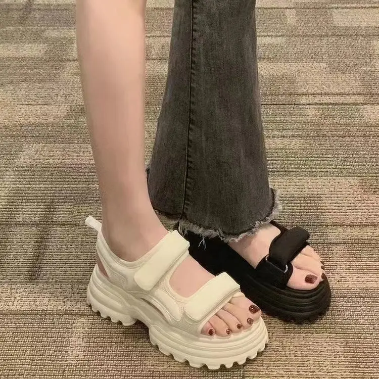 Women White Platform Sandals 2024 Summer - Image 4