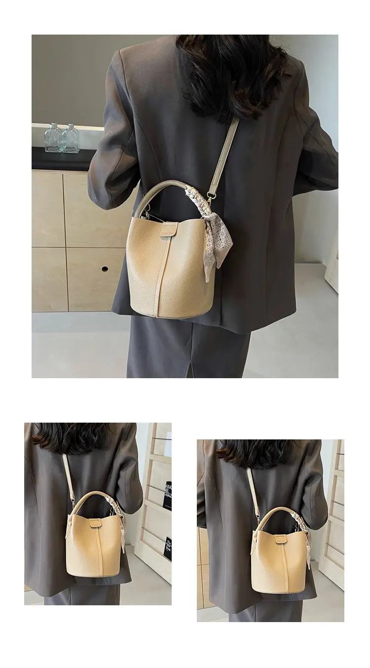 Soft Leather Bucket Bag for Women Beige 2026 — feature 14
