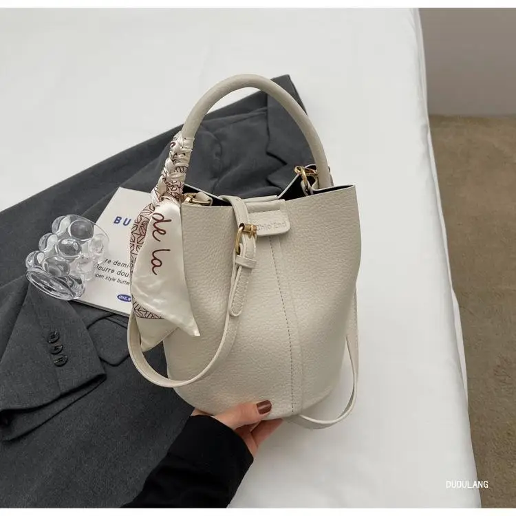 Soft Leather Bucket Bag for Women Beige 2026 — feature 35