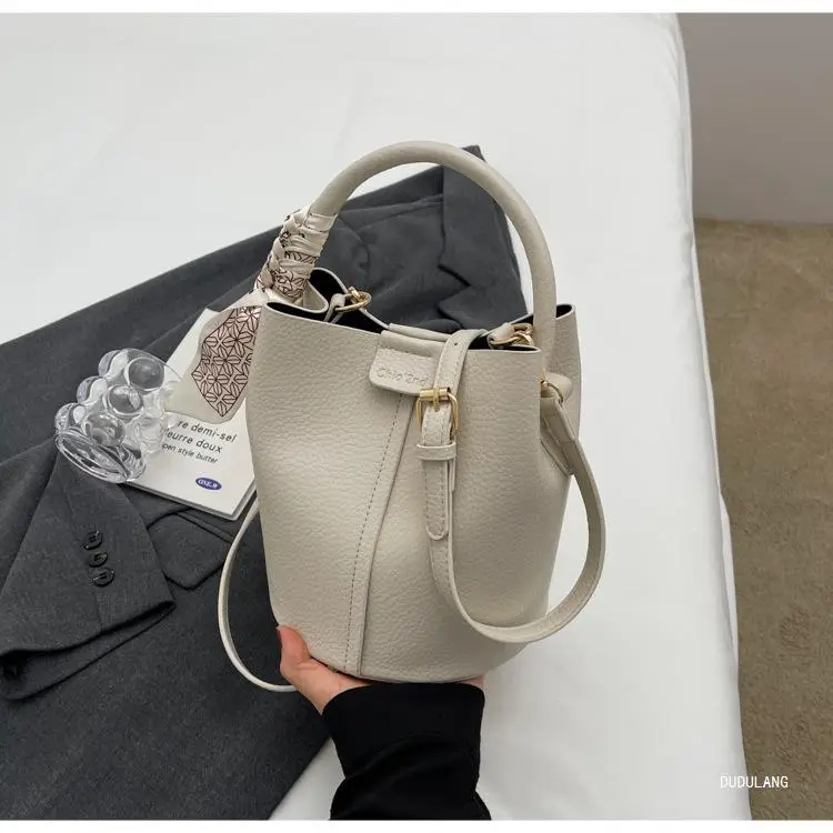 Soft Leather Bucket Bag for Women Beige 2026 — feature 36