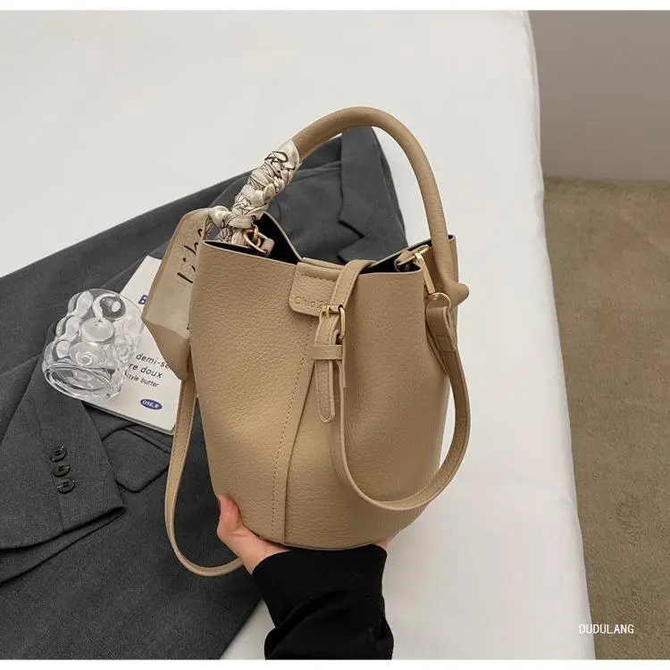 Soft Leather Bucket Bag for Women Beige 2026 — feature 39