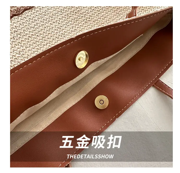 Hand-Woven Straw Tote Bag Large Capacity 2024 — feature 5