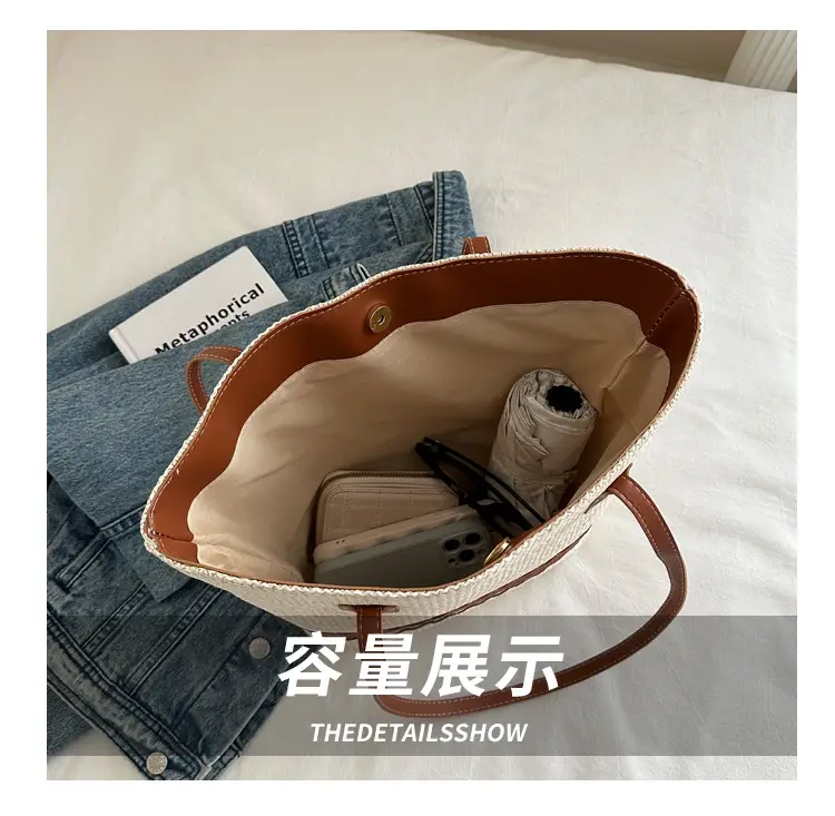 Hand-Woven Straw Tote Bag Large Capacity 2024 — feature 6