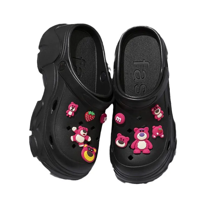 Women's White Crocs High Heel Sandals with Purple Socks