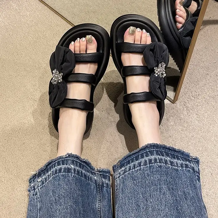 Women Silver Fairy Bow Flip Flops 2024 - Image 4