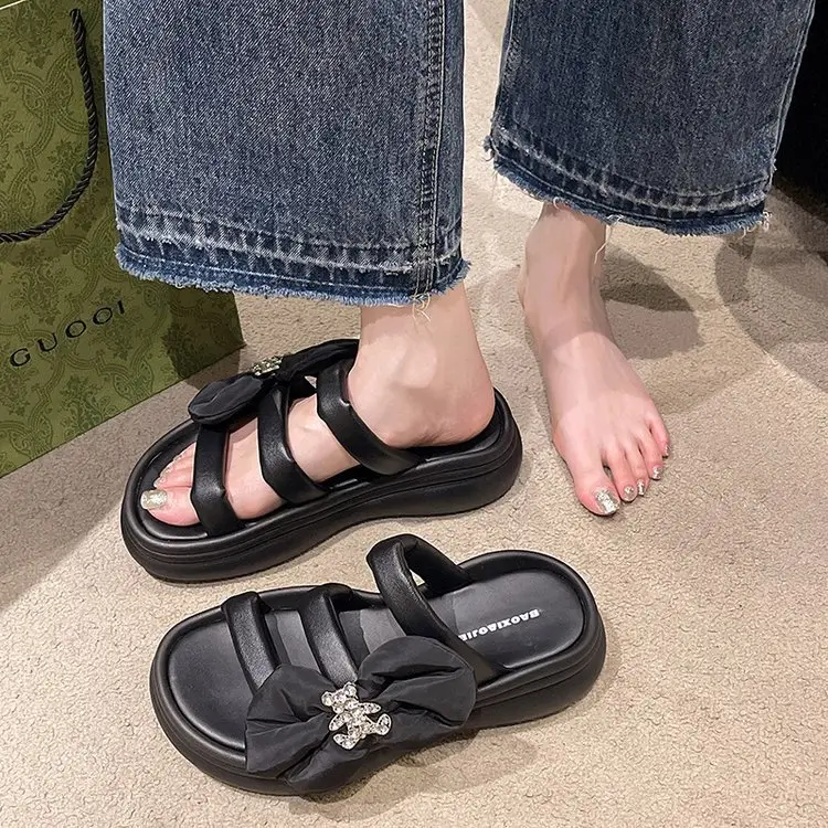 Women Silver Fairy Bow Flip Flops 2024 - Image 6