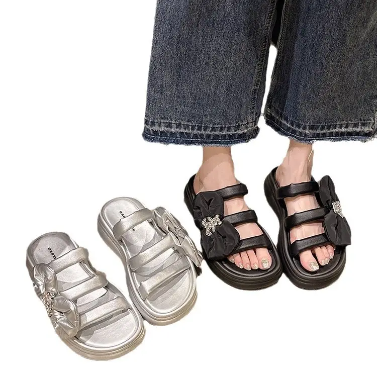Women Silver Fairy Bow Flip Flops 2024 - Image 7