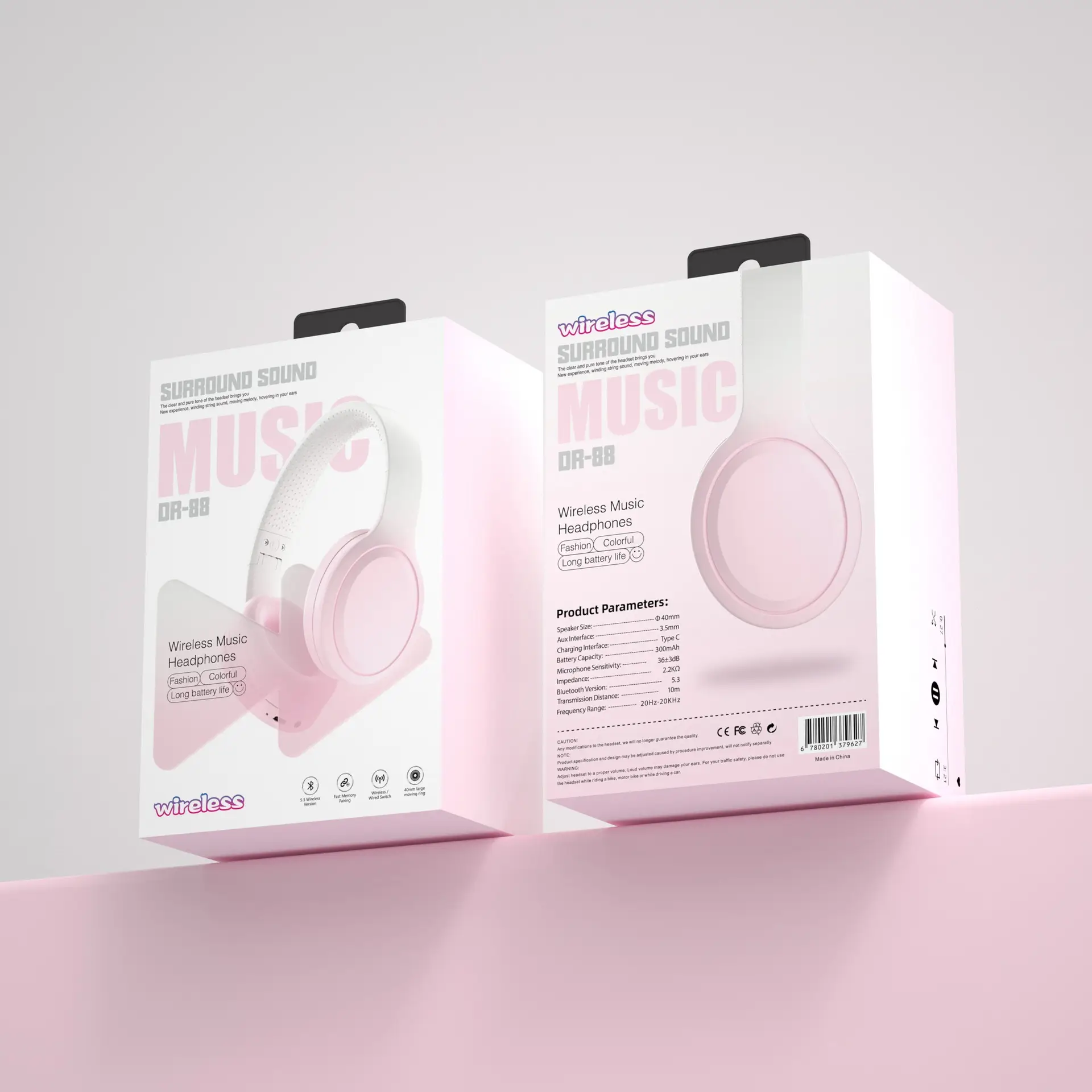 Wireless Bluetooth Headset Purple Long Lasting Call Class - Image 2