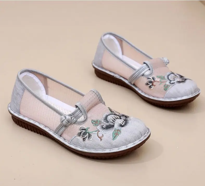 Old Beijing Cloth Shoes Women's Mesh Breathable Ethnic Style Shoes Middle-aged and Elderly Soft Sole Ultra-light Non-slip Summer Women's Shoes — feature 29