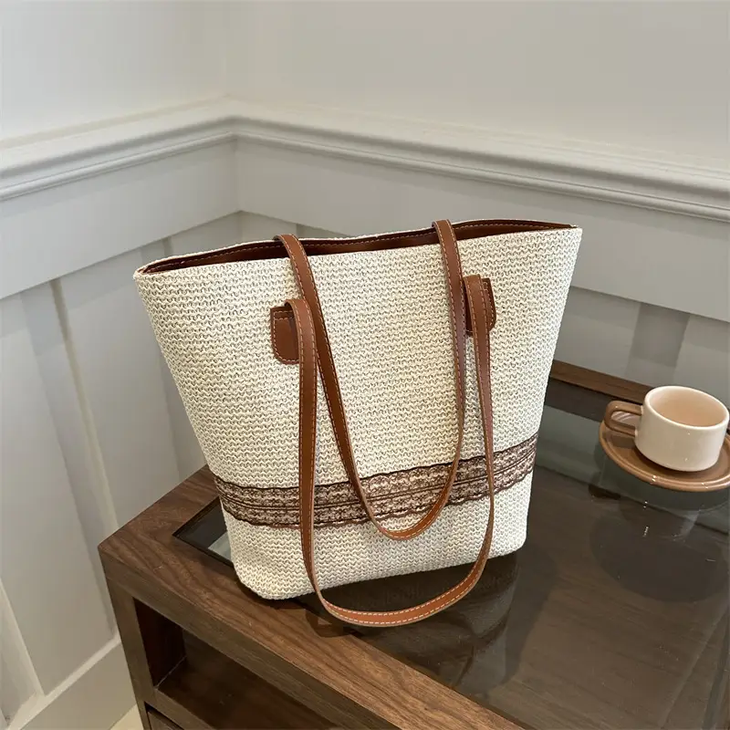 Large Capacity Korean Style Straw Bucket Bag 2024 - Image 5