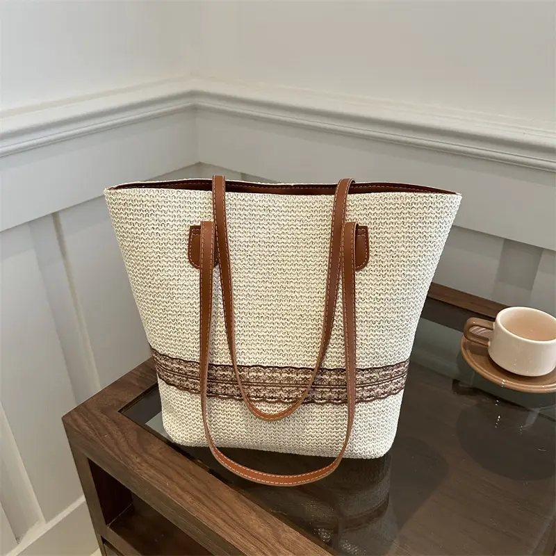 Large Capacity Korean Style Straw Bucket Bag 2024 - Image 6