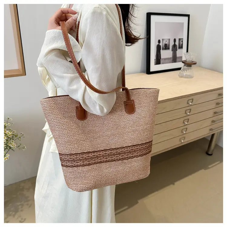 Large Capacity Korean Style Straw Bucket Bag 2024 — feature 17