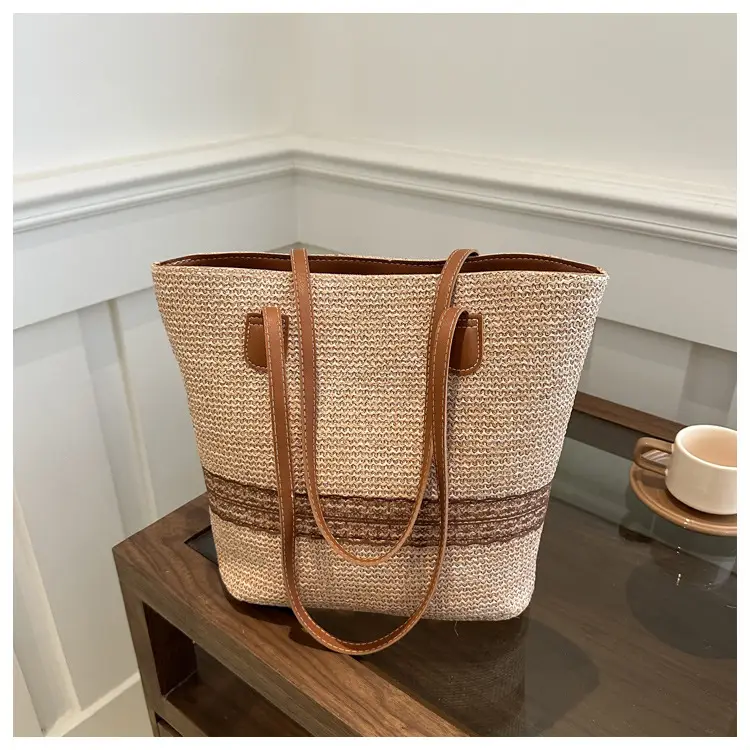 Large Capacity Korean Style Straw Bucket Bag 2024 — feature 19