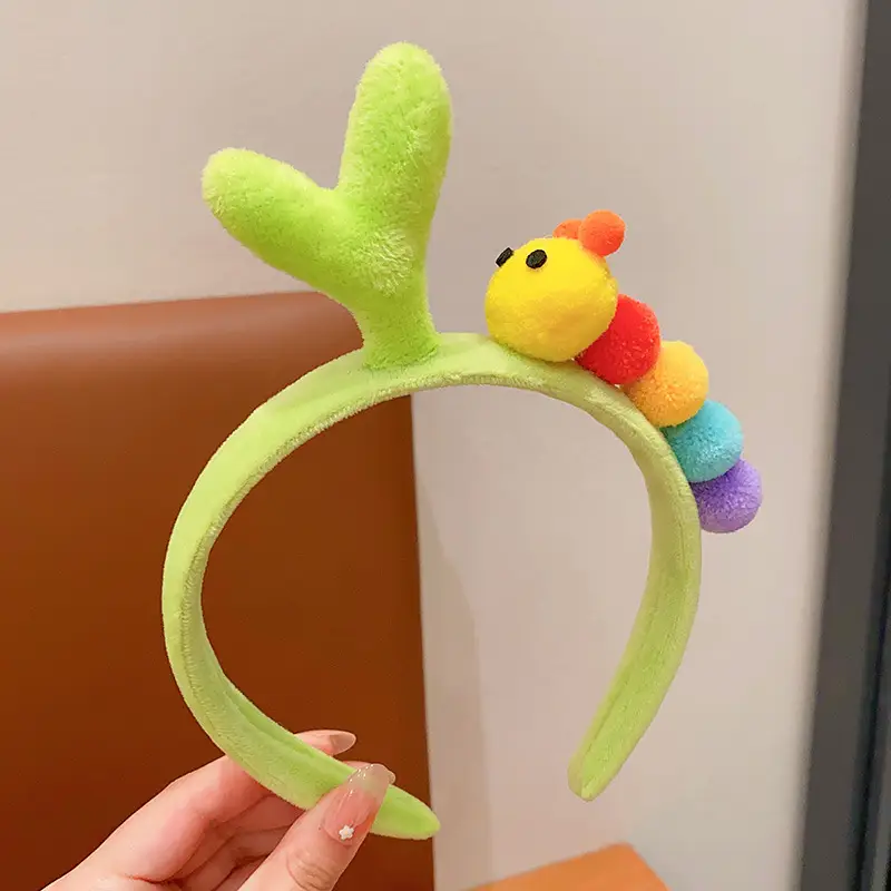 Cute New Tulip Flower Hair Band with Caterpillar Design - Image 30