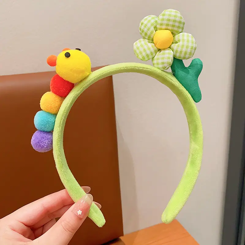 Cute New Tulip Flower Hair Band with Caterpillar Design - Image 17