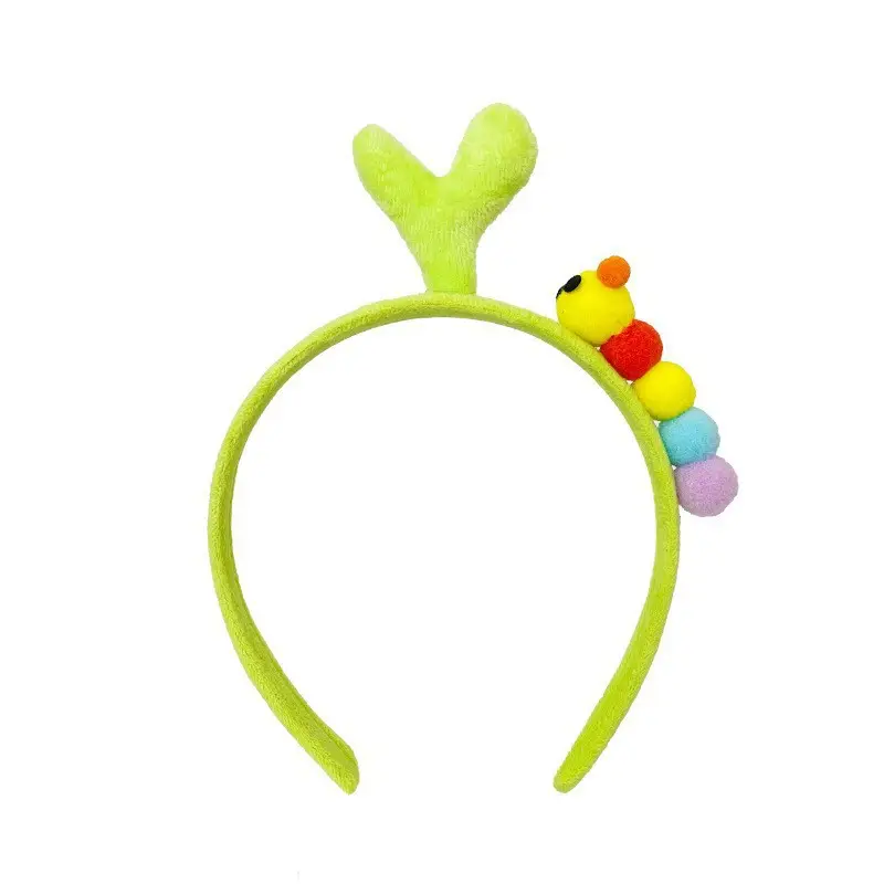 Cute New Tulip Flower Hair Band with Caterpillar Design - Image 2