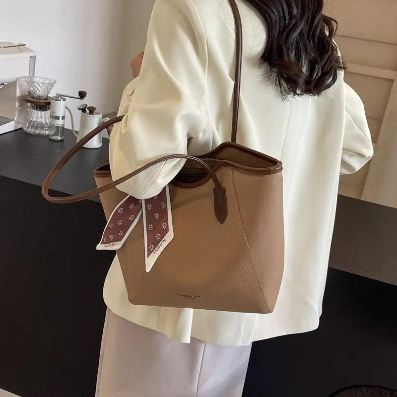Women's Large Capacity Satchel Bag Brown New 2024