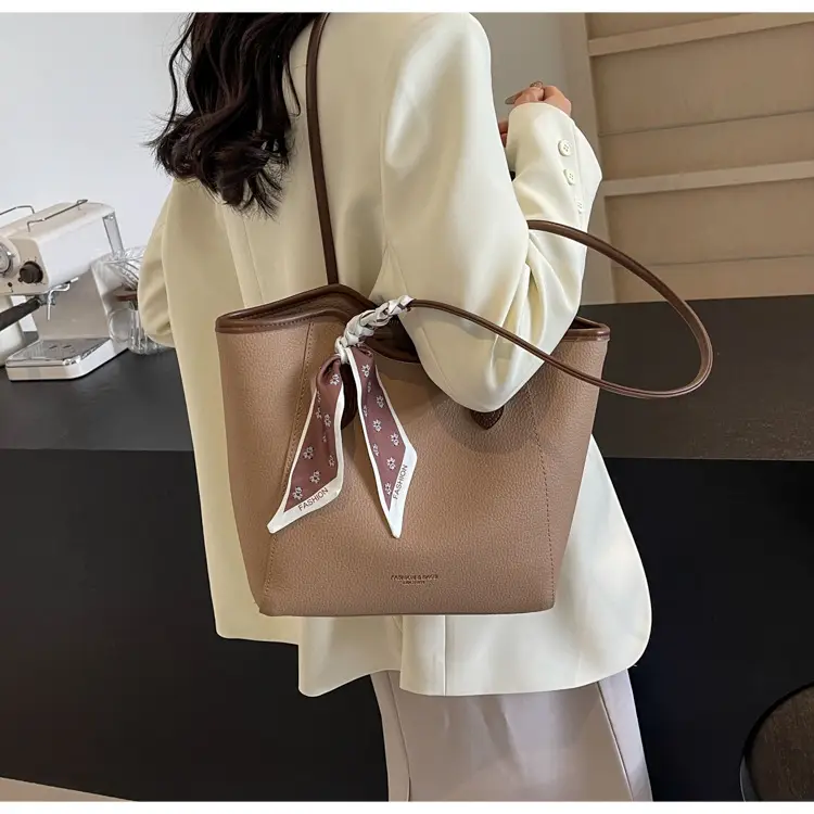 Women's Large Capacity Satchel Bag Brown New 2024 — feature 25