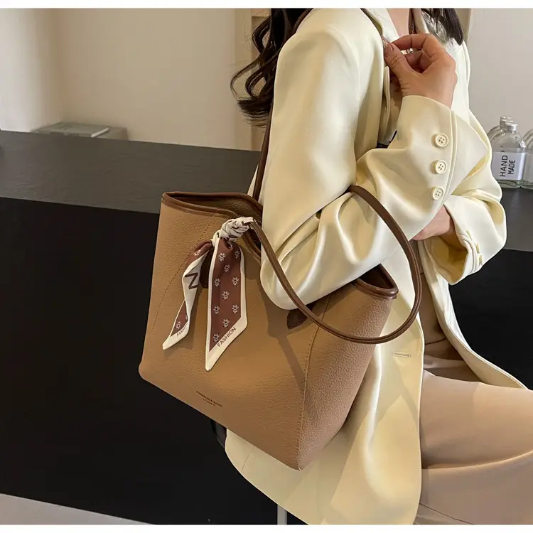 Women's Large Capacity Satchel Bag Brown New 2024 — feature 27