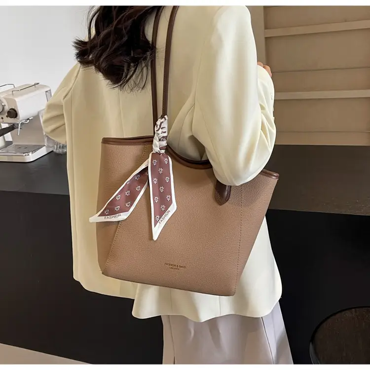 Women's Large Capacity Satchel Bag Brown New 2024 — feature 30