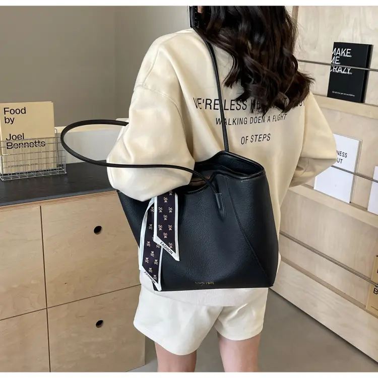 Women's Large Capacity Satchel Bag Brown New 2024 — feature 47