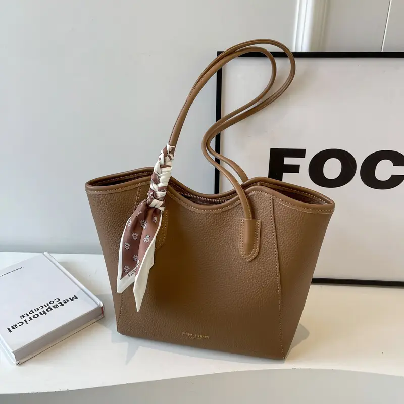 Women's Large Capacity Satchel Bag Brown New 2024