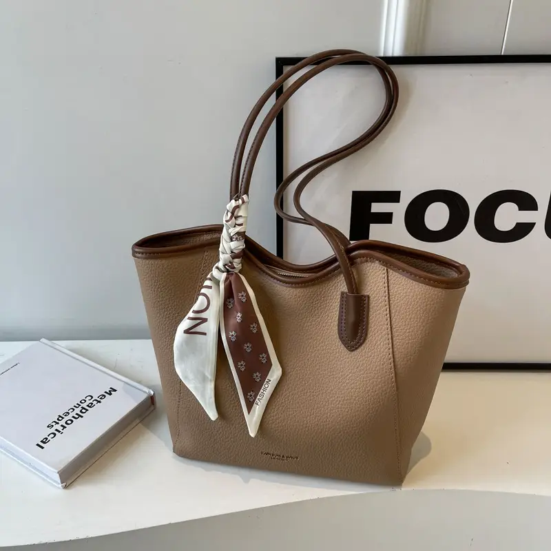 Women's Large Capacity Satchel Bag Brown New 2024