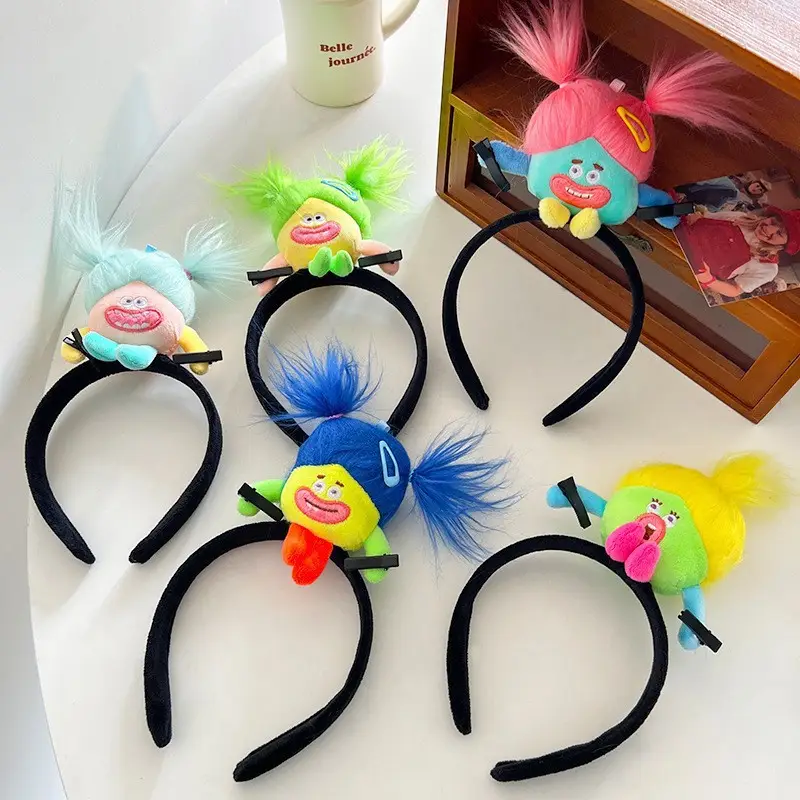 Plush Cartoon Hairband with Dog Headband & Twelve Constellation DIY Hair Tie