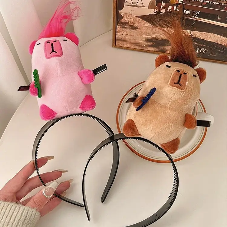 Plush Cartoon Hairband with Dog Headband & Twelve Constellation DIY Hair Tie — feature 5