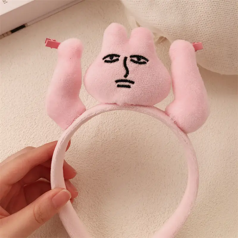 Plush Cartoon Hairband with Dog Headband & Twelve Constellation DIY Hair Tie