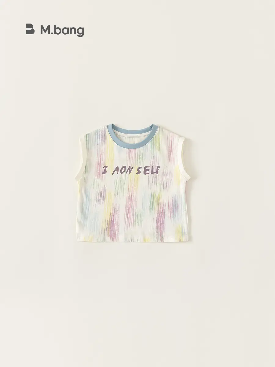 Kids Sleeveless T-Shirt Letter Print Summer Wear 2026 - Image 3