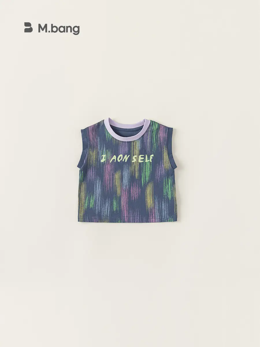 Kids Sleeveless T-Shirt Letter Print Summer Wear 2026 - Image 4