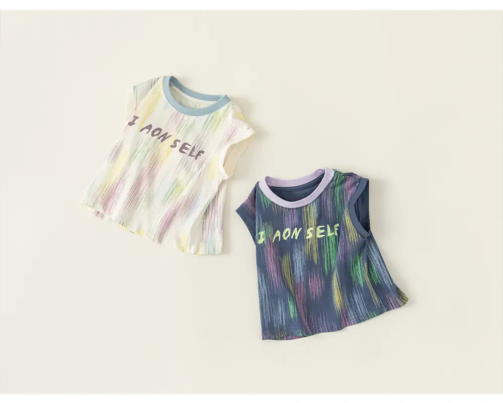 Kids Sleeveless T-Shirt Letter Print Summer Wear 2026 — feature 13