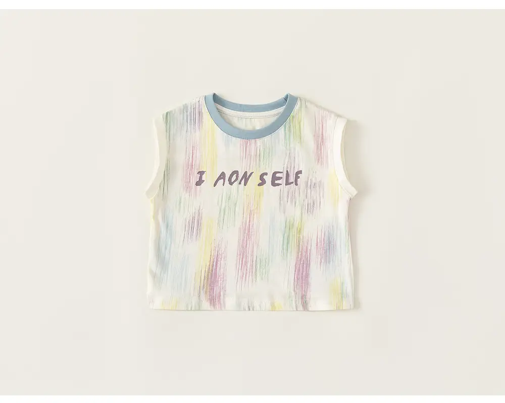 Kids Sleeveless T-Shirt Letter Print Summer Wear 2026 — feature 14