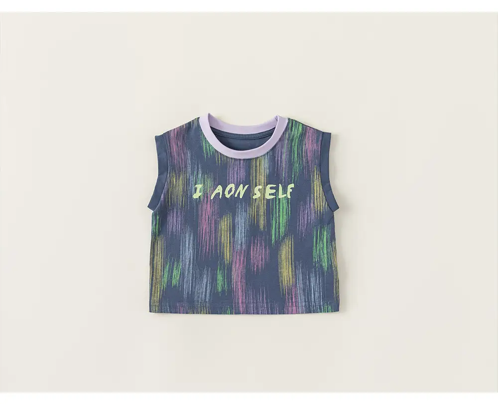 Kids Sleeveless T-Shirt Letter Print Summer Wear 2026 — feature 15