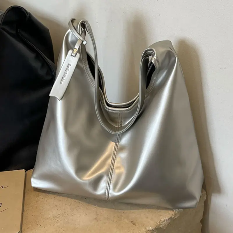 Silver Metallic Shoulder Bag for Women 2024 - Image 6