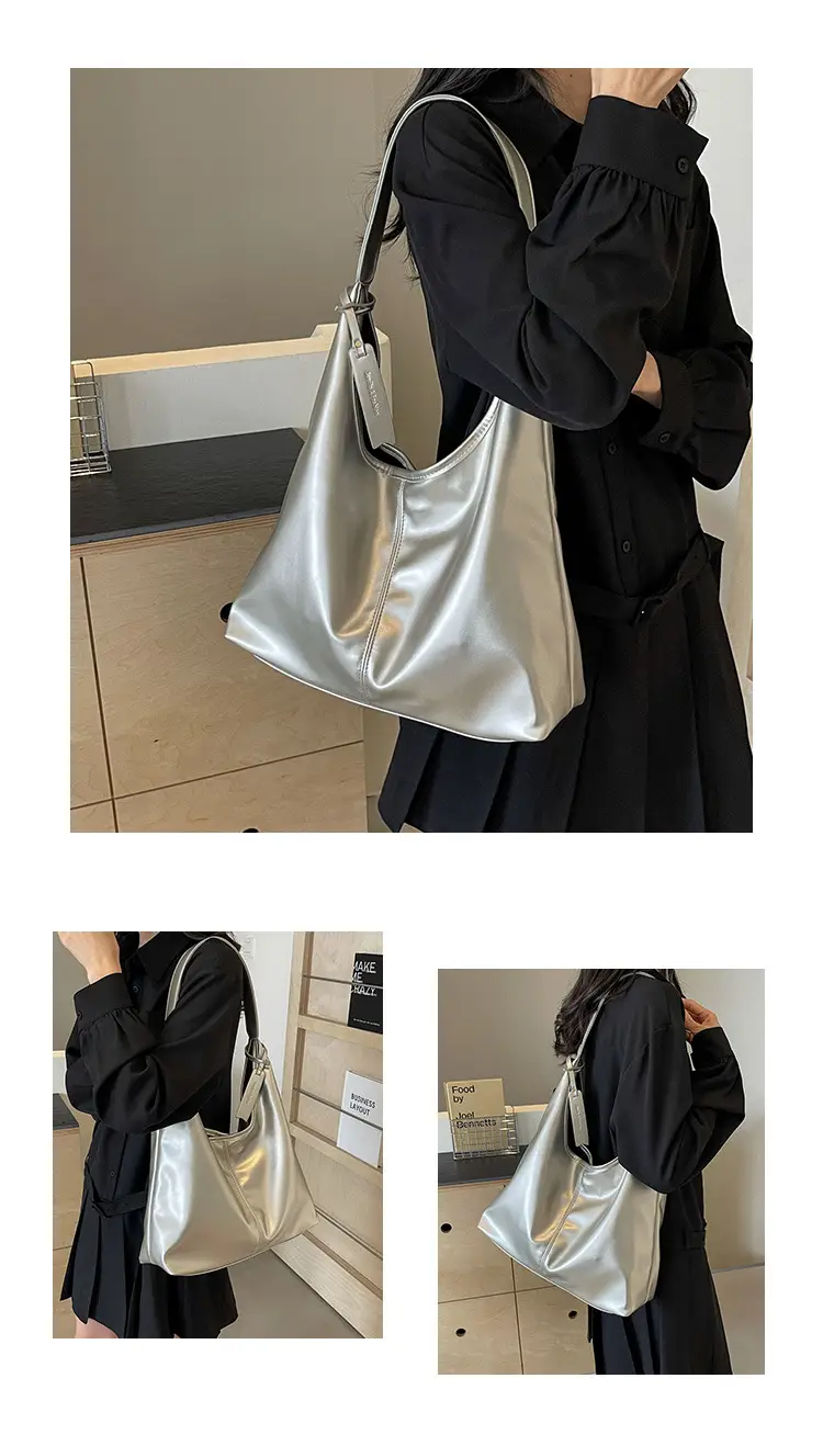 Silver Metallic Shoulder Bag for Women 2024 — feature 11