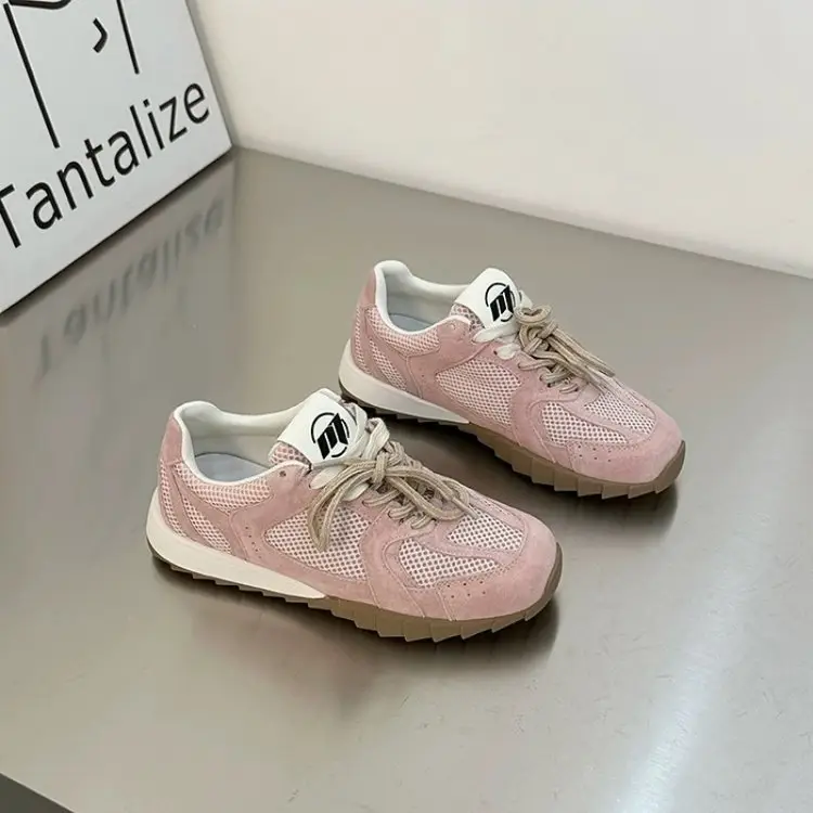 Women's Light Blue Mesh Lace-Up Sneakers 2024 — feature 6