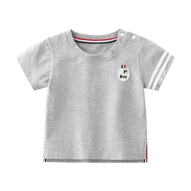 Kids Boys T-Shirt Grey Short Sleeve 2025 - Image 5