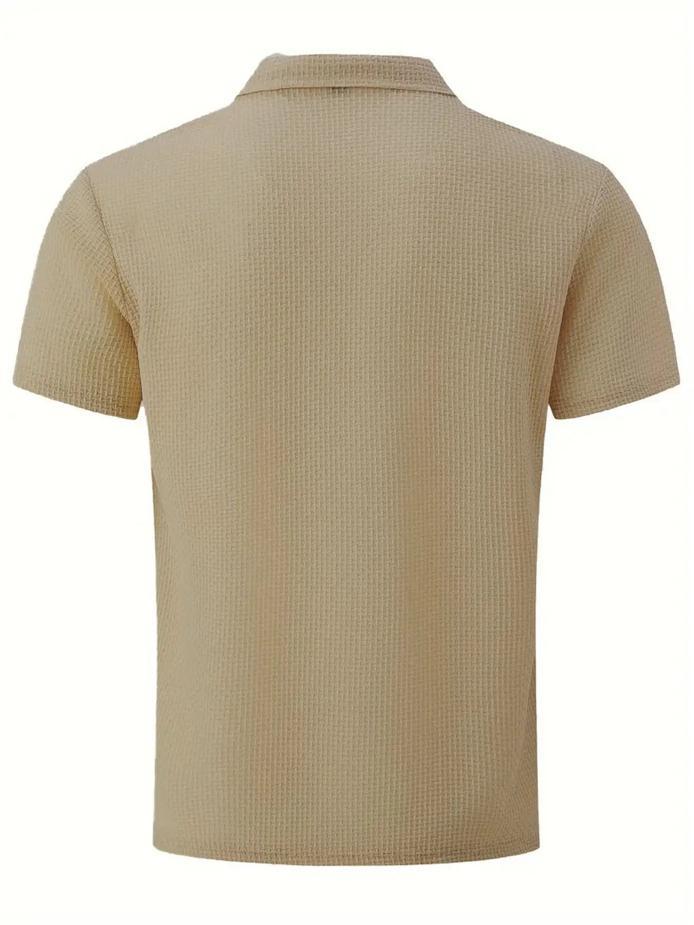 Men Black Polo Shirt Short Sleeve Lapel Button — feature 11