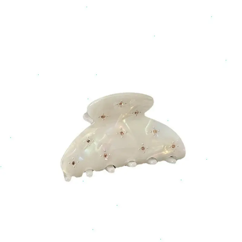 French Light Luxury Semi-Round Diamond-Encrusted Hair Clips - Image 11