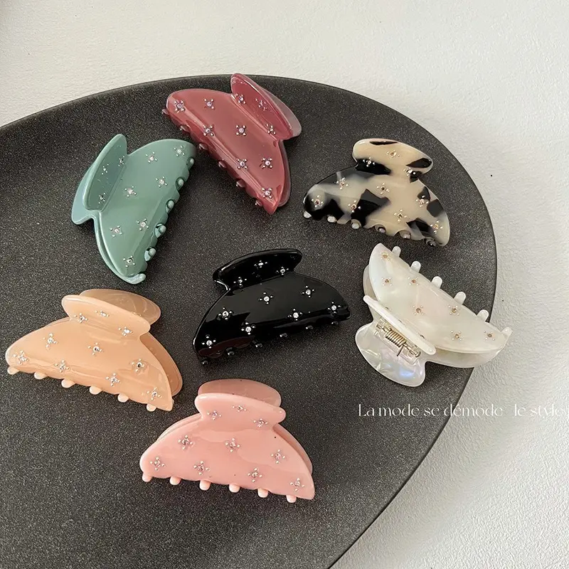 French Light Luxury Semi-Round Diamond-Encrusted Hair Clips — feature 18